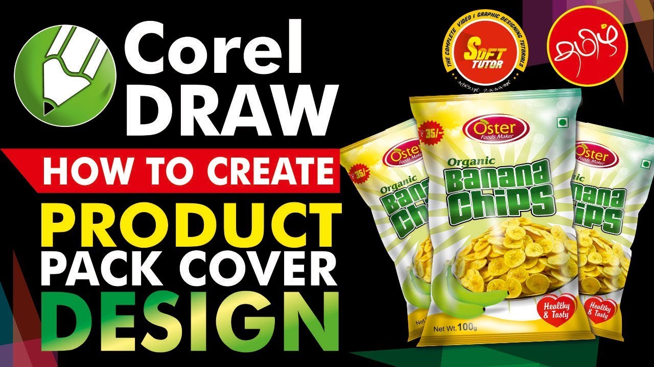How to Make Product Cover Design _ Corel Draw in Tamil Tutorial / Soft Tutor