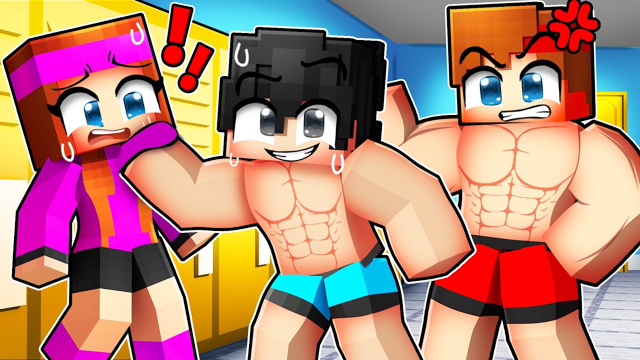 Ma FANGIRL se faisait Harceler donc je suis devenu Super MUSCLÉ sur Minecraft !