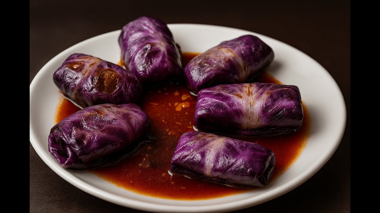 Only  Quinoa & Sweet Potato Cabbage Rolls in Spicy Garlic Sauce | Healthy Protein Rich Breakfast