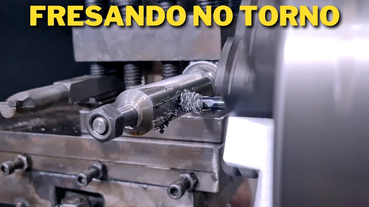 Como Fazer um Torno Caseiro Parte 84 - Usinagem e Instalação do Eixo de Transmissão Para Fazer Rosca