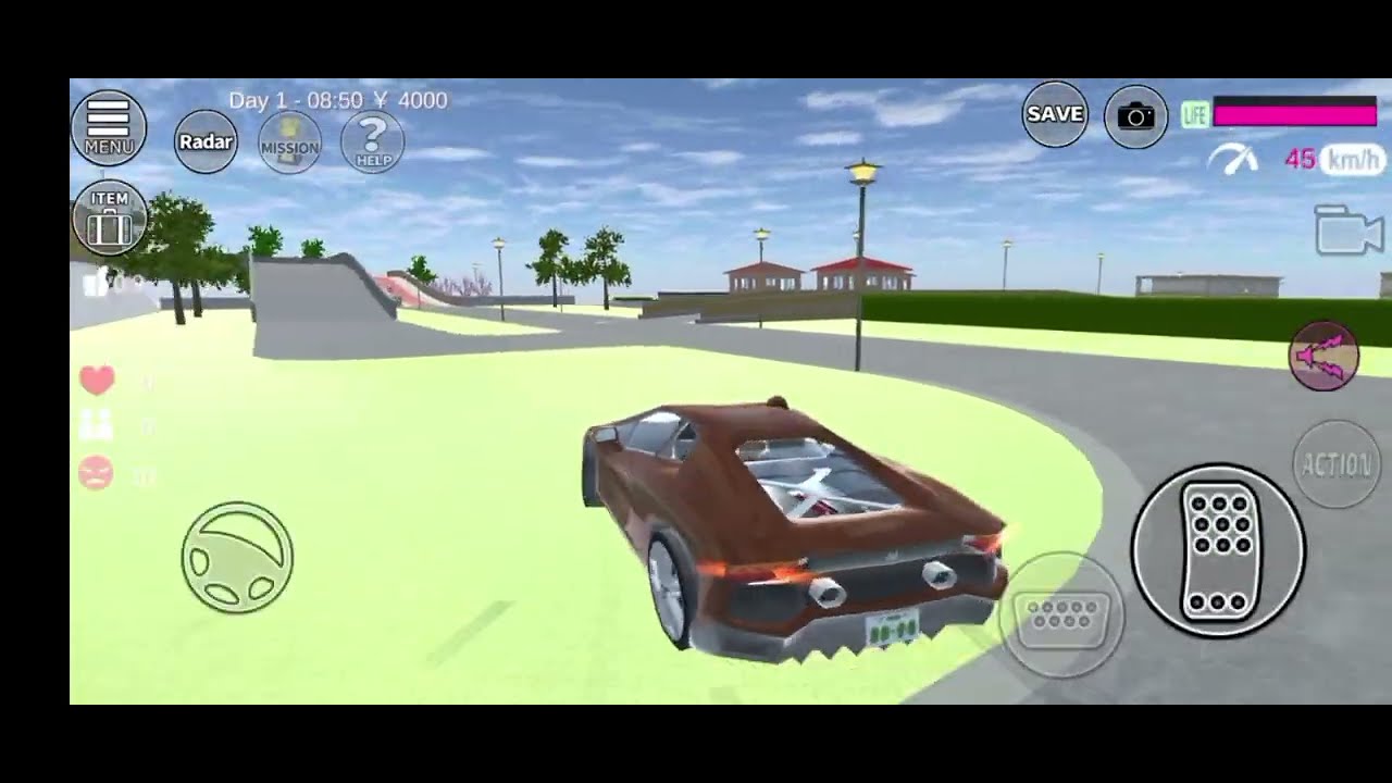 Sakura cartoon school simulator game helicopter drive 😎