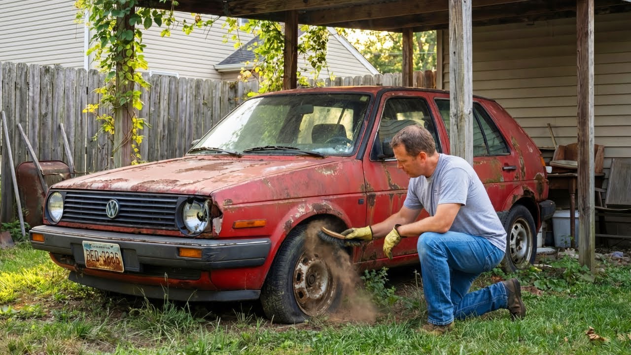 Asmr Full Restoration of a VW Golf MK2 from Total Disrepair to Looking New