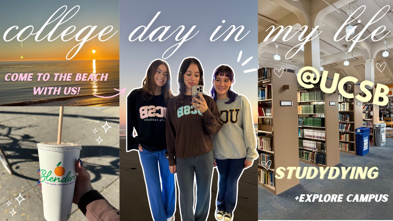 COLLEGE DAY IN MY LIFE AT UCSB!! beach day, studying