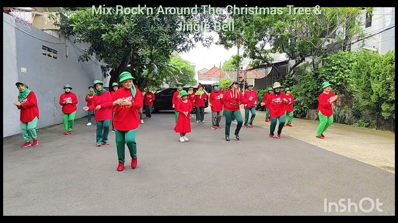 Mix Rock'n Around The Christmas Tree & Jingle Bell Line Dance - Chor : Ning Puspawati (INA) 