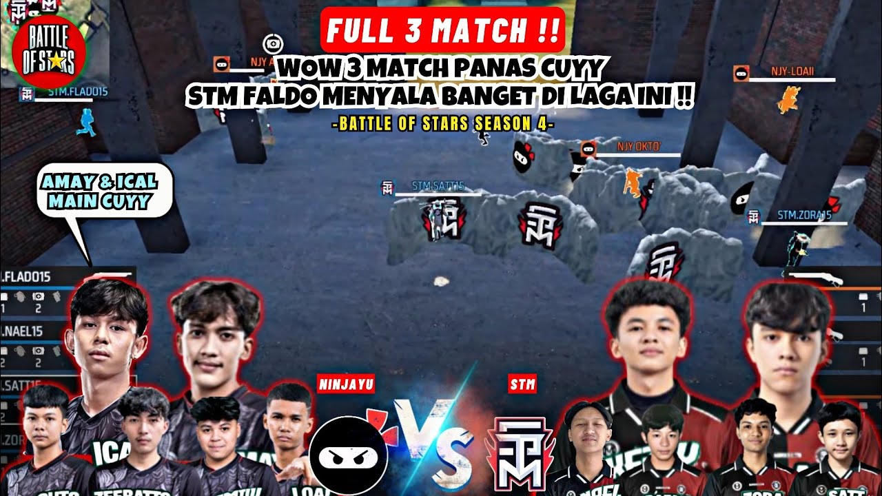 FULL PANAS🔥‼️NINJAYU VS STM BATTLE OF STARS SEASON 4 - DAY 3