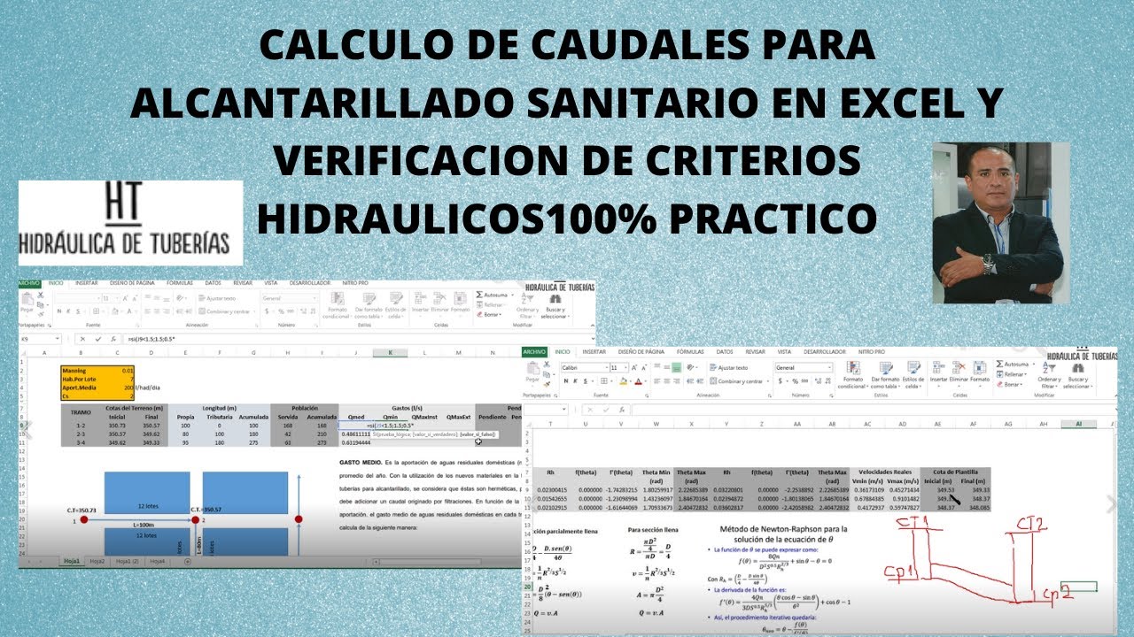 CALCULO ALCANTARILLADO SANITARIO EN EXCEL