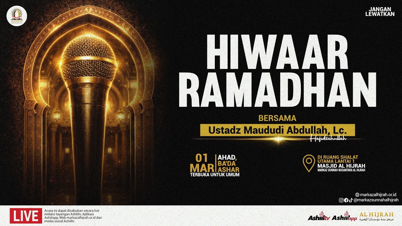 🔴 [LIVE] Hiwaar - Syaikh Dr. Tholal Qosim Al Faqih & Ustadz Dr. Ali Mustafa, M.H حَفِظَكُمُ اللهُ