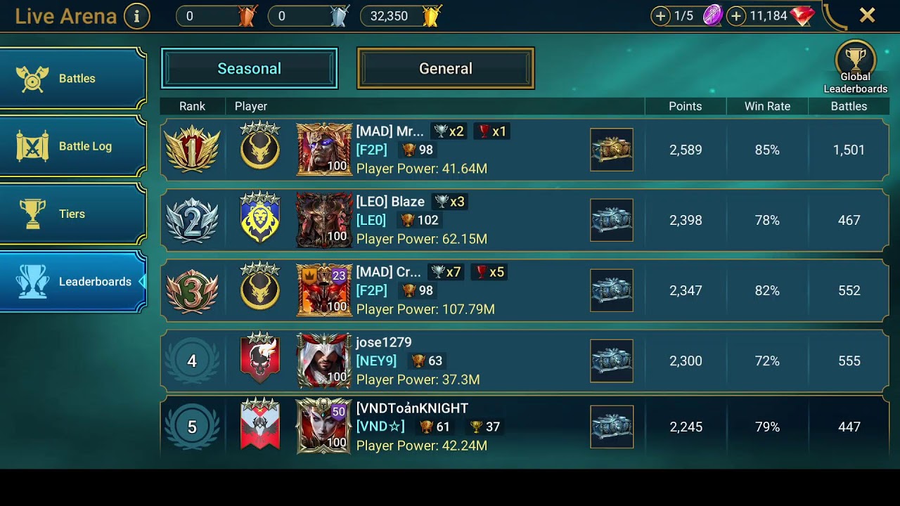 Live Arena season 9 top 10 - [VND] ToảnKNIGHT  #raidshadowlegends #livearenaraid #solanar