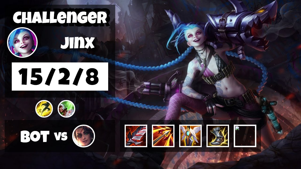 Jinx vs Samira NA Challenger BOT (15/2/8) - v11.18