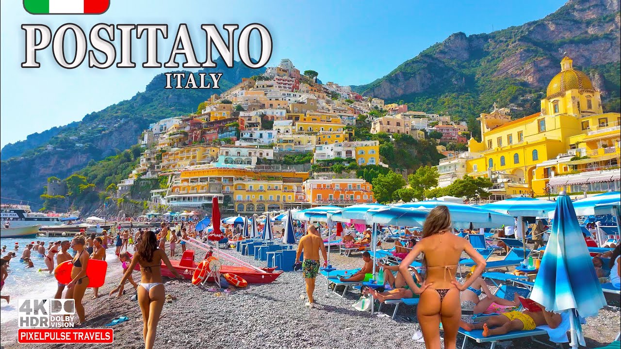 Positano Italy 4K Walk | Amalfi Coast Luxury Paradise Beach & Via Cristoforo Colombo