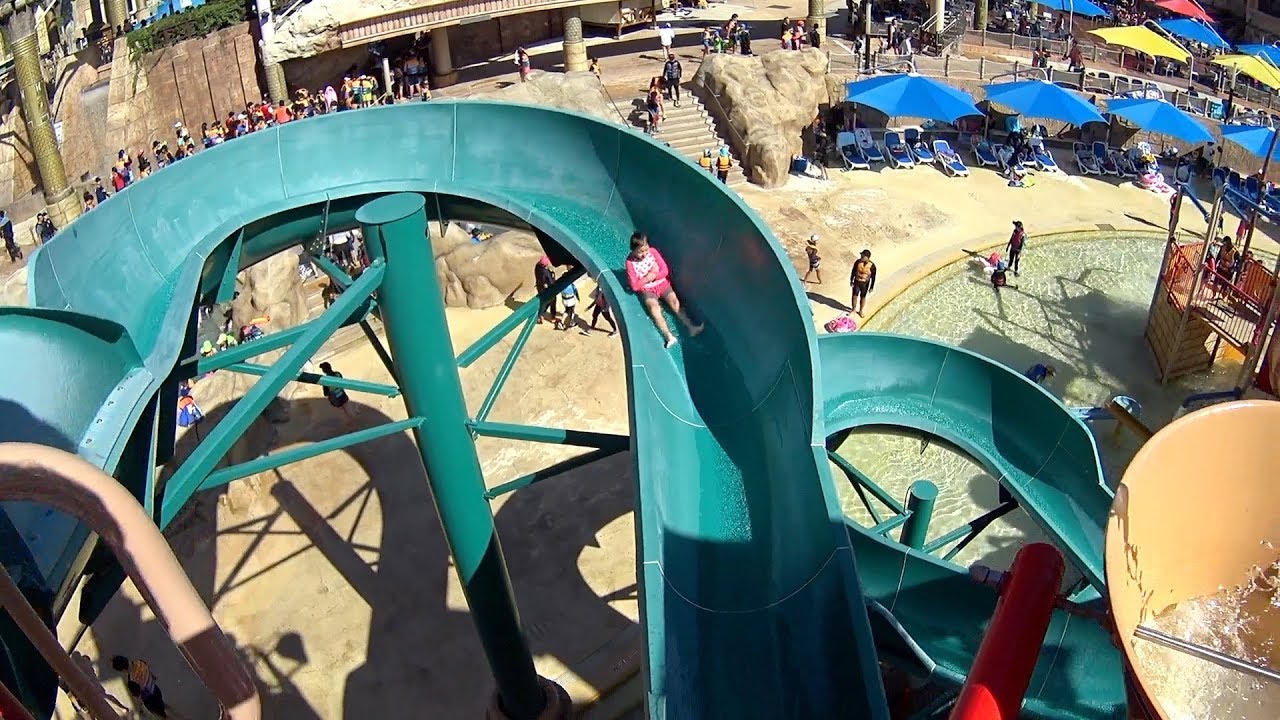 Baby Green Water Slide at Ocean World