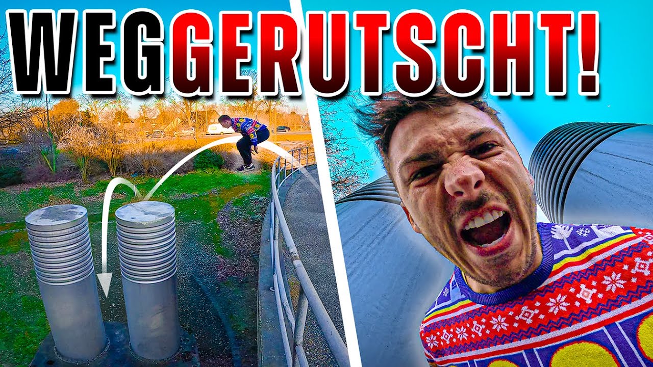 PARKOUR-SLIDE Training mit AUSRASTERN! | SPRÜNGE mit RUTSCHEN kombinieren! | Parkour Düsseldorf