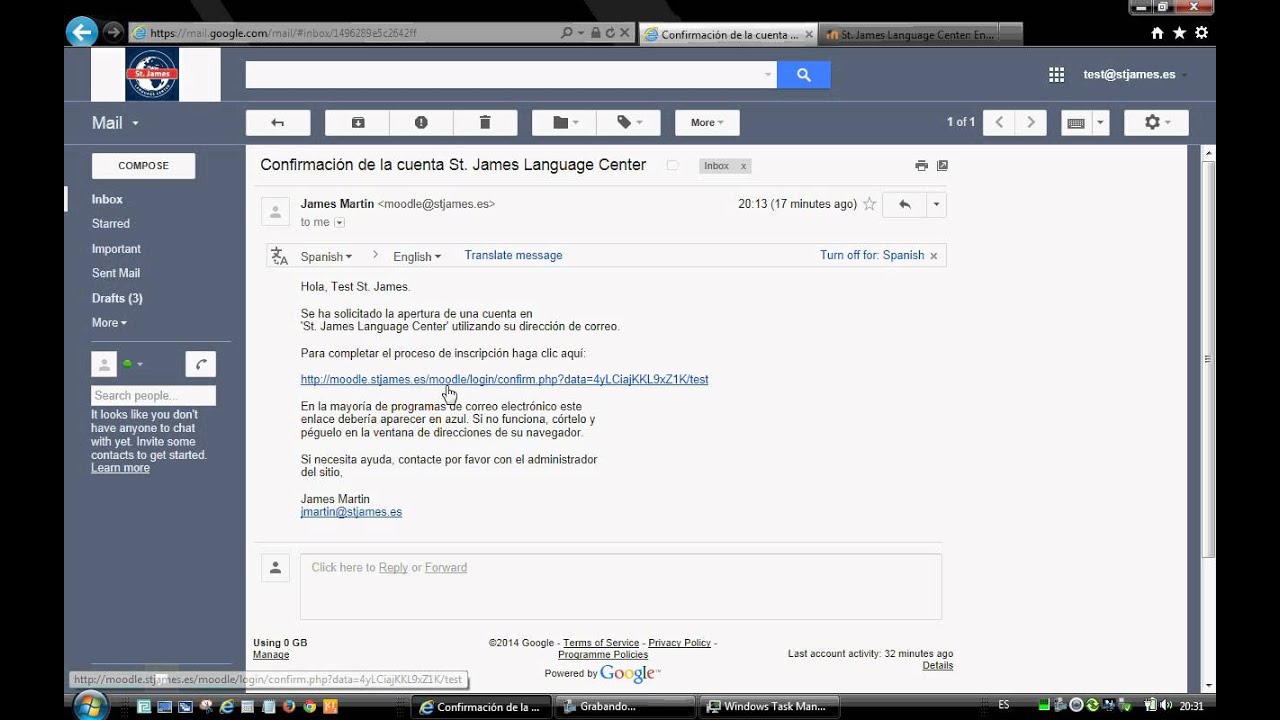 Registrarse en el Moodle