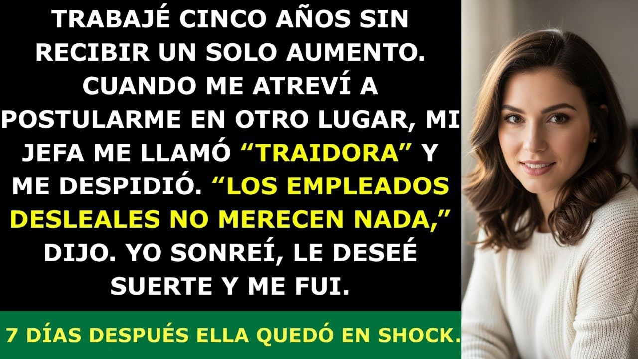 ' Me Despidieron Tras Cinco Años Sin Aumento por Postularme en Otro Lugar — Pero Ya Estaba Prepa 🔥