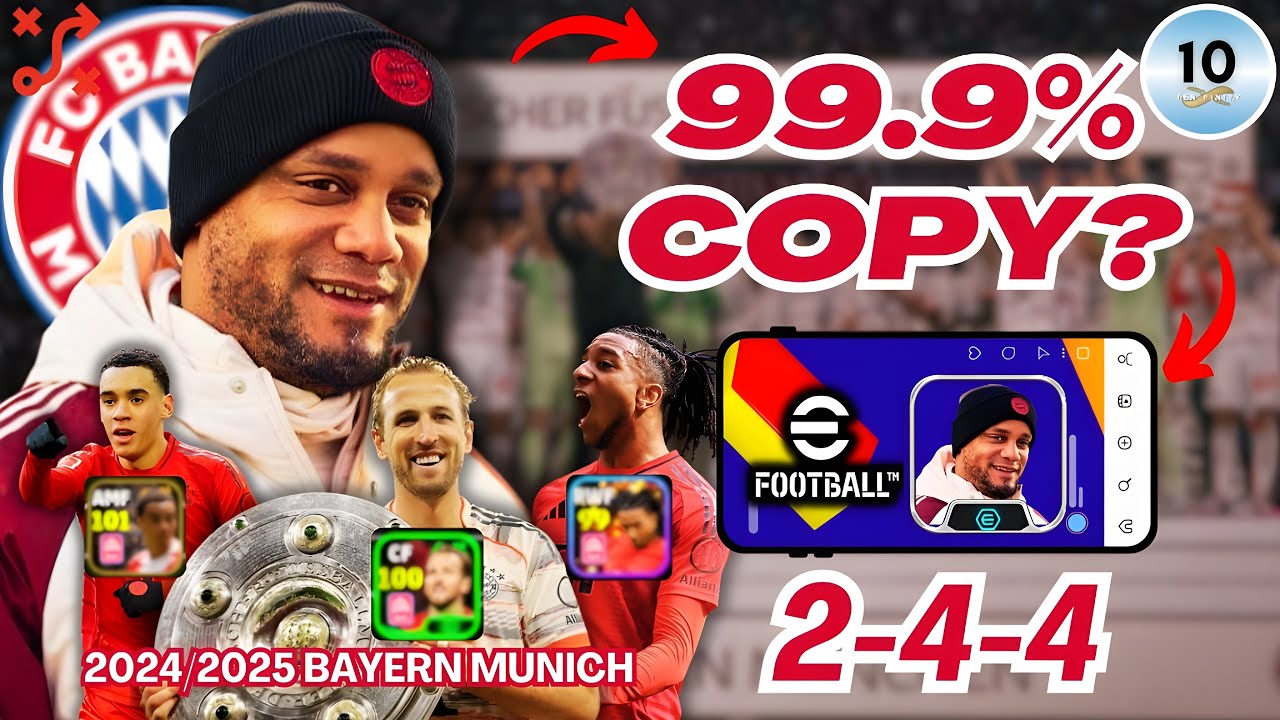 I Cloned KOMPANY'S BAYERN MUNICH Tactics in eFootball | 24/25 Bundesliga Champion