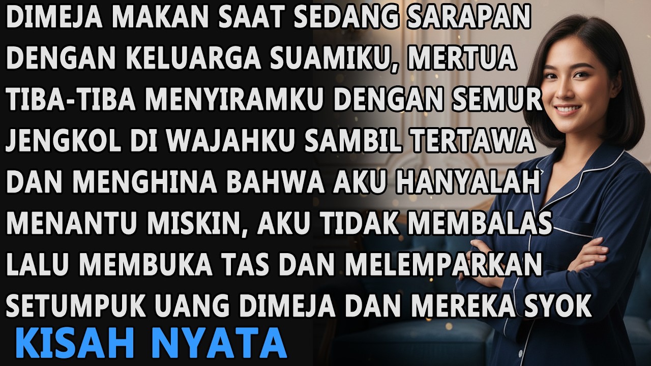SAAT SEDANG SARAPAN DENGAN KELUARGA BESAR SUAMIKU TIBA-TIBA MERTUA MENYIRAMKU DENGAN SEMUR JENGKOL..