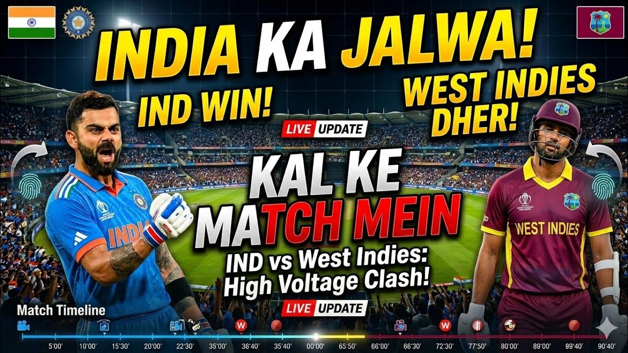 Indian vs West Indies live cricket match 2026 | Real cricket swipe gameplay video 