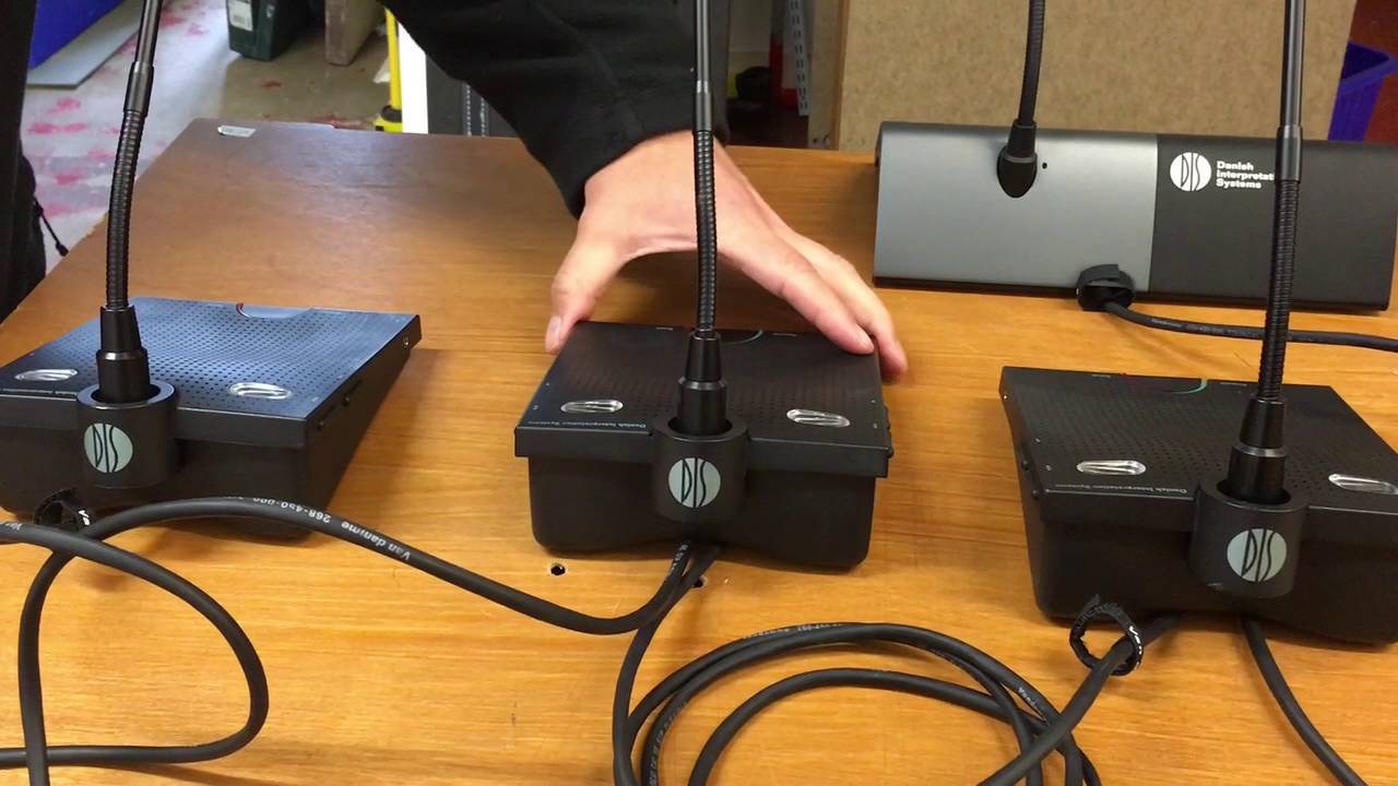 Microphone set up on a DIS Central Unit CU6005 / CU6010.