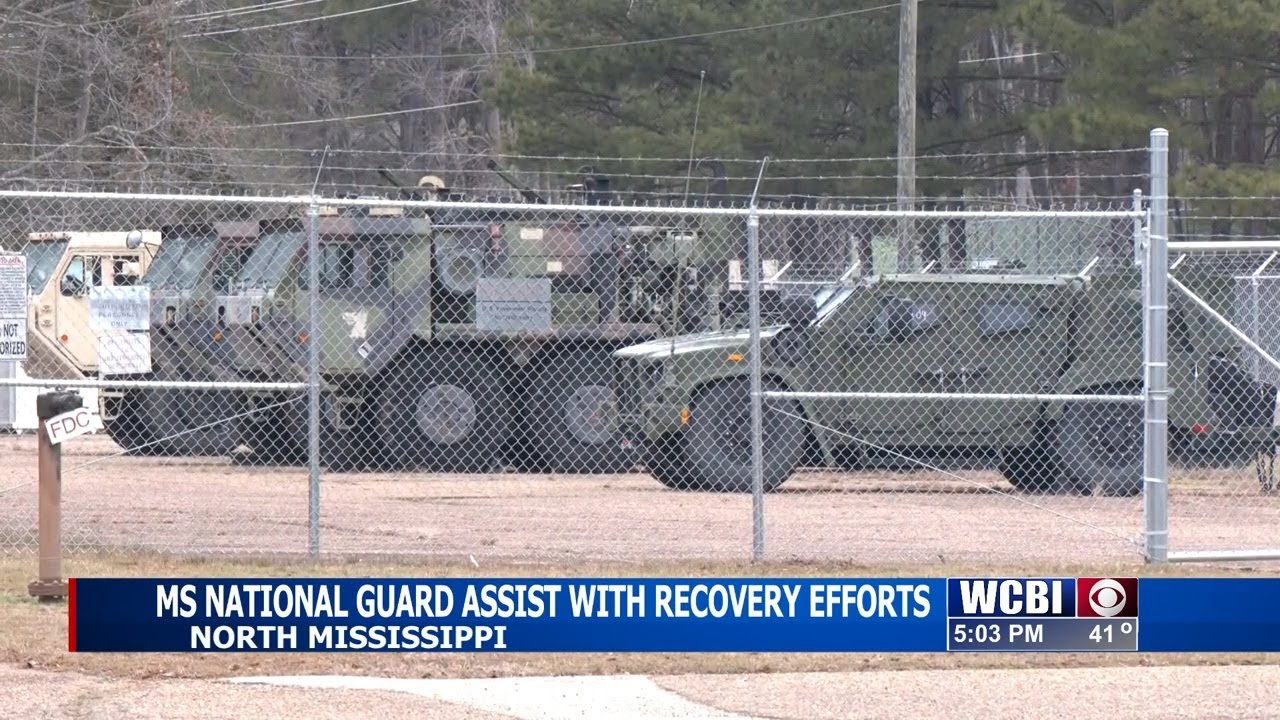 MS National Guard puts their boots down to assist with winter storm recovery in North MS