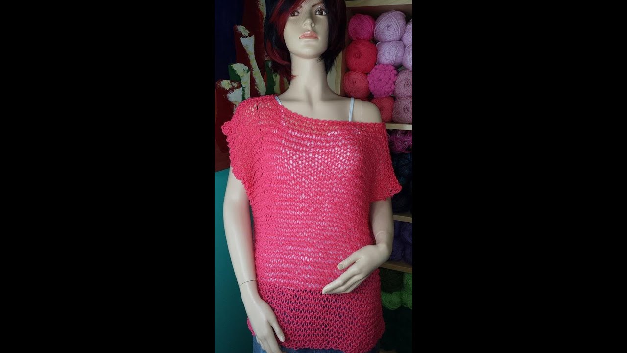 How To Knit A Summer blouse, Top Or Cover- Up For Beginners