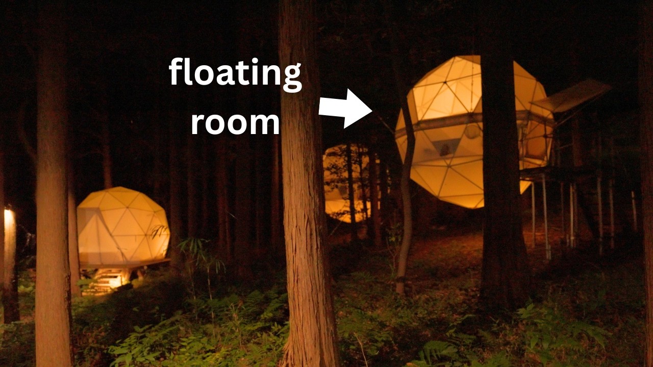 Japan's Ball-shaped Hanging Hotels (Full Tour)