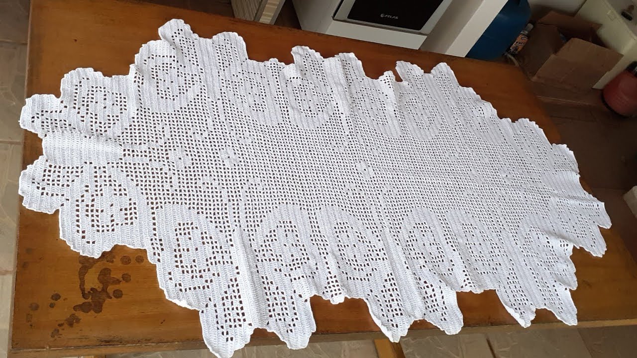Caminho de mesa Borboletas Parte  8 #crochefile