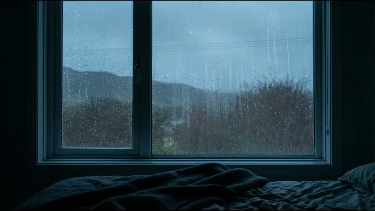 Heavy Rain on Window at Night 🌧️ Deep Sleep Bedroom Rain Sounds & Insomnia Relief