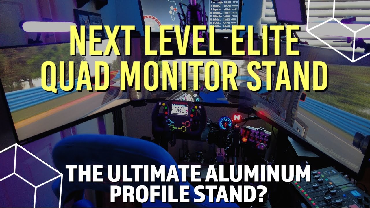 NEXT LEVEL ELITE QUAD MONITOR STAND FOR SIMULATORS!