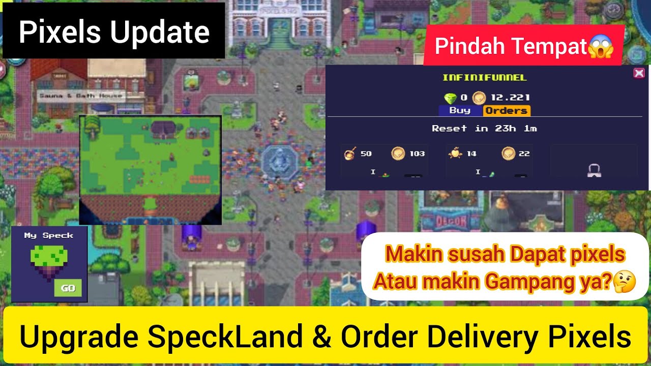 Pixels Chapter 2 Update SpeckLand & Order Delivery Pixels