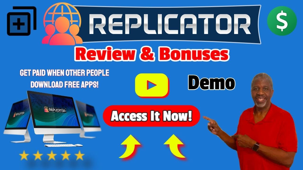 Replicator Review ⭐ Demo👷🏽&zwj;♀️BONUSES 🎁Get $$ When Someone Downloads Free Apps🔥