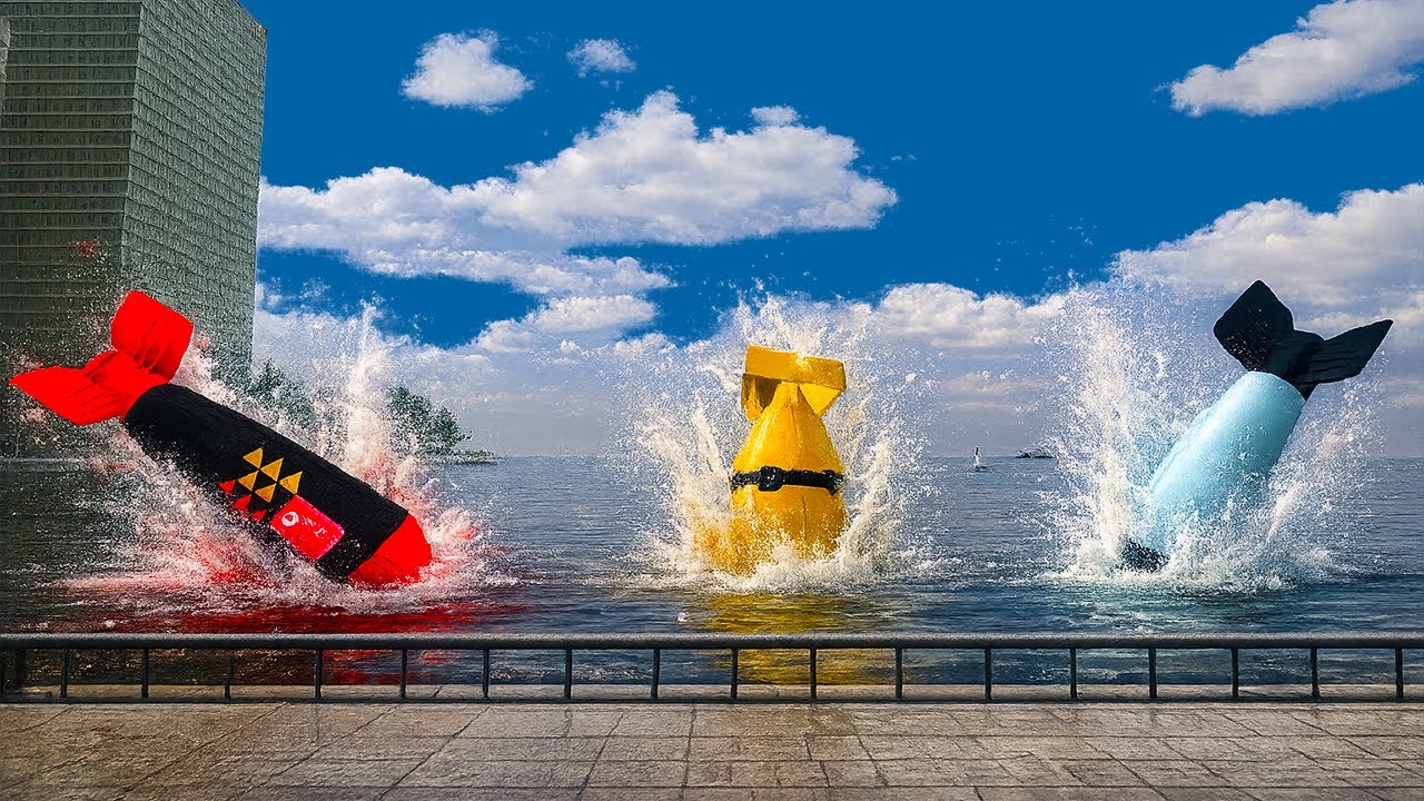 Nuclear Bombs Exploring Experiment In The Water In Garry's Mod BOOM!