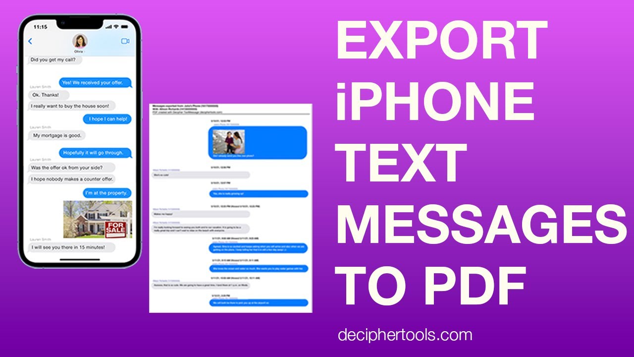 How to Export iPhone Text Messages to PDF
