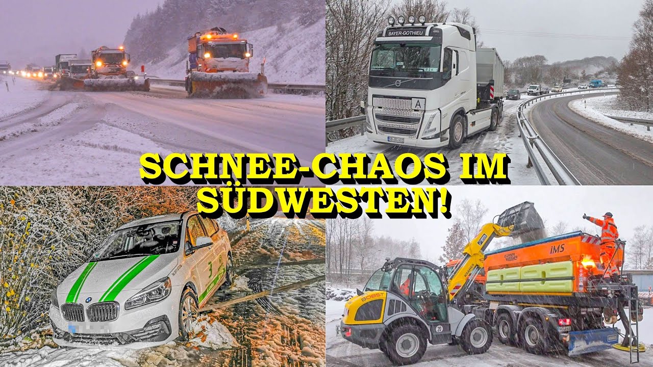 +++ SCHNEEGESTÖBER SORGT FÜR CHAOS IM SÜDWESTEN +++ UNFÄLLE, SCHNEEGLÄTTE & STAUCHAOS | DAUEREINSATZ