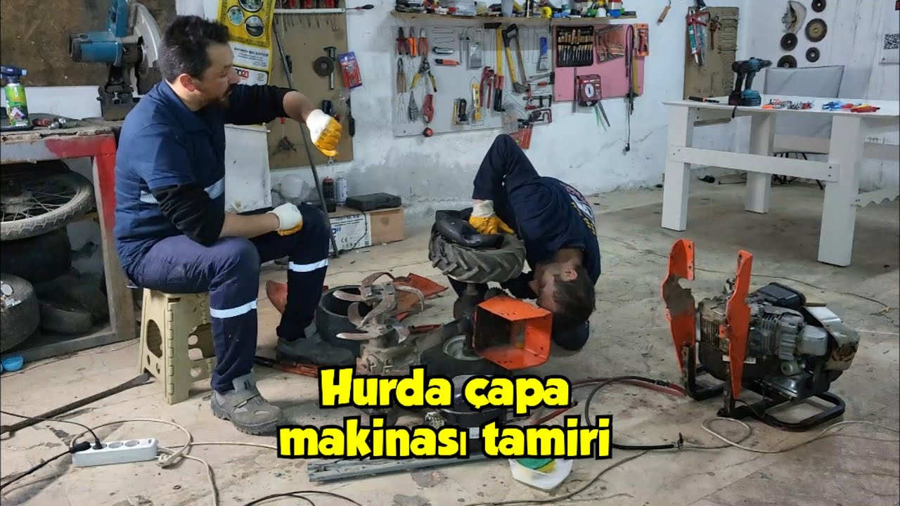 Hurda çapa makinesini tamir ediyor. #hurdatamiri #hurdacı #hurdapazarı #bitpazarı #nasilyapilir