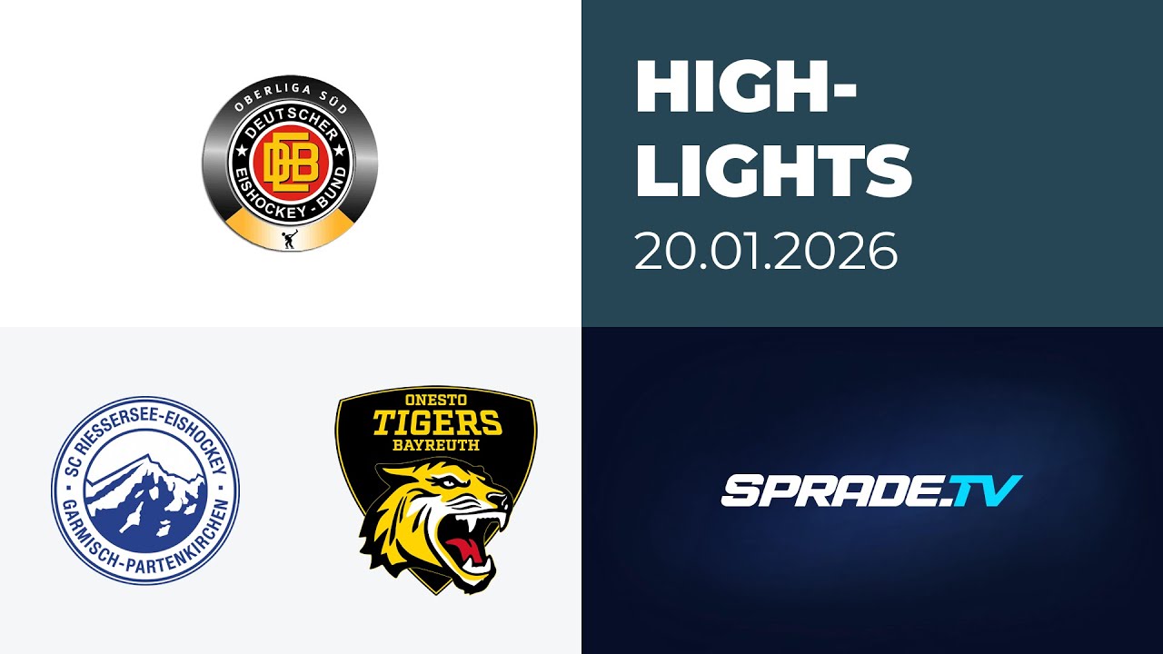 20.01.2026 - Highlights - SC Riessersee vs. onesto Tigers Bayreuth