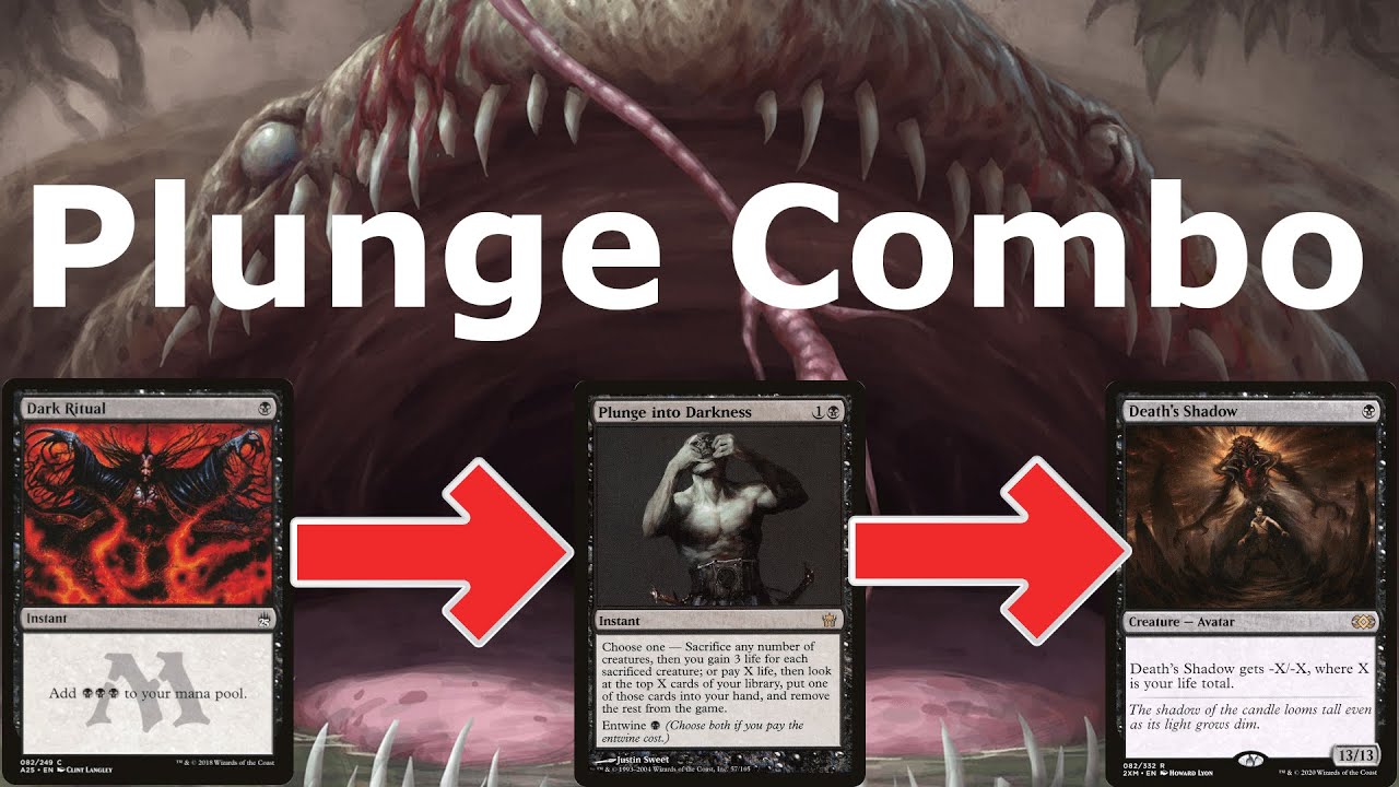 Take the PLUNGE!  Plunge into Darkness Death's Shadow Combo (Legacy MTG)