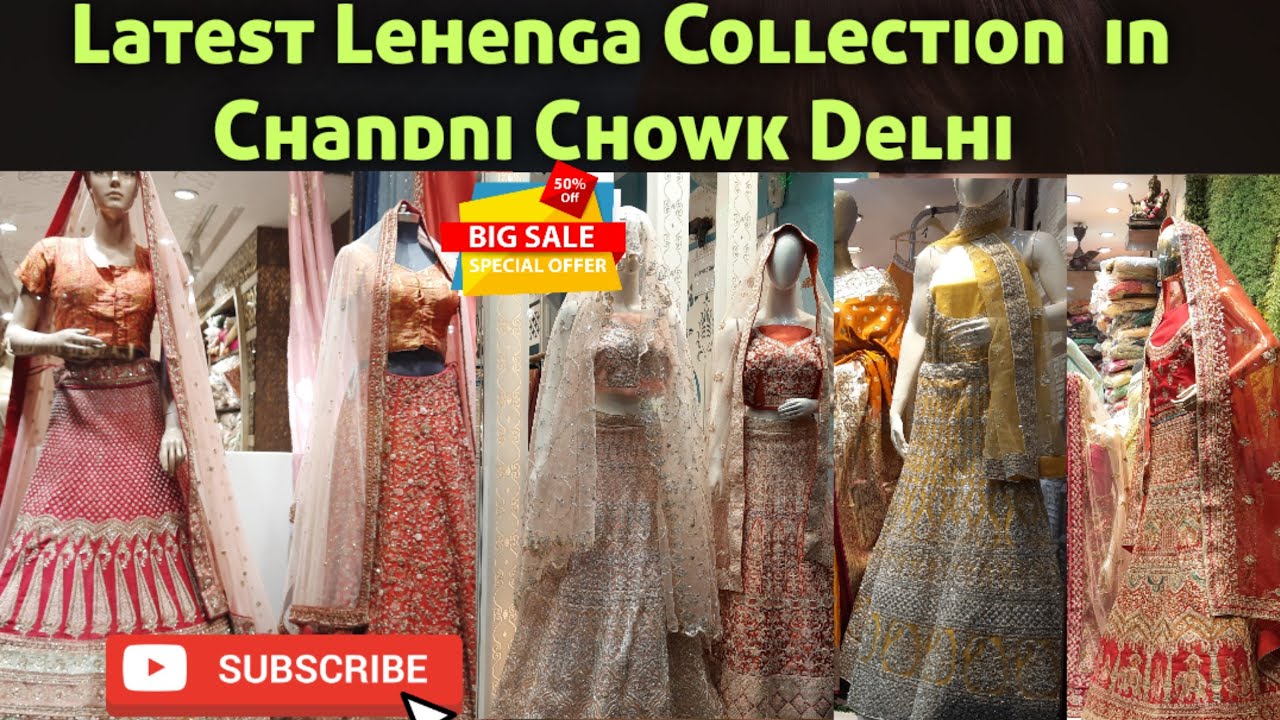 Latest Lehenga Collection in Chandni Chowk Delhi 🙀 Trending stylish Lehenga🔥 #vlog8 #chandnichowk