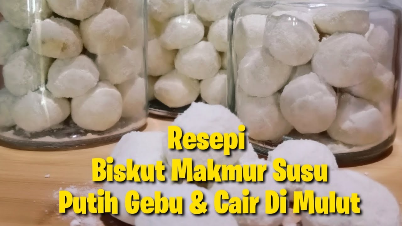 RESEPI #36: Resepi Biskut Makmur Susu | Rahsia kuih makmur putih gebu  |Cara membuat kuih makmur