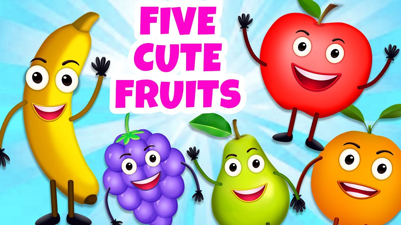 Five Cute Fruits Song | Paanch Pyare Phal | Hindi Rhymes For Kids