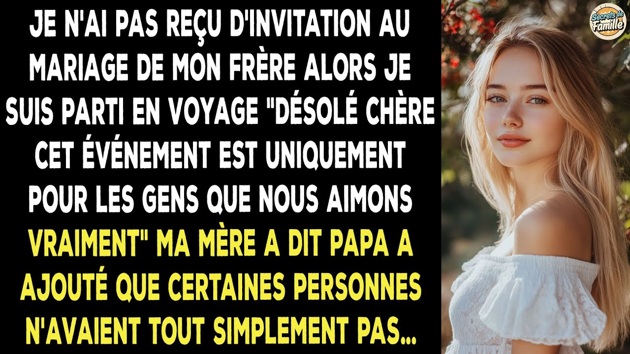 Mon Frère Se Marie Sans Moi, Alors J'ai Organisé Un Événement Toute Seule, Très Exclusif.