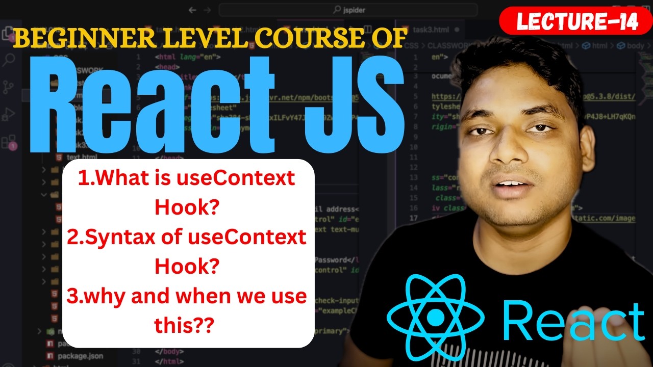 ReactJs Full Course || Lecture -14|| What Is  useContext & why we use this hook In 2026 By Maharufh