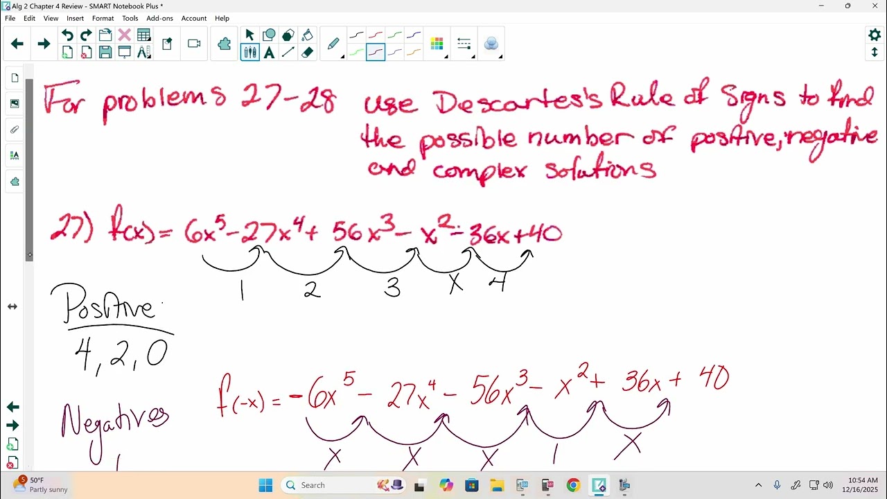 Algebra 2 Chapter 4 Review (2)