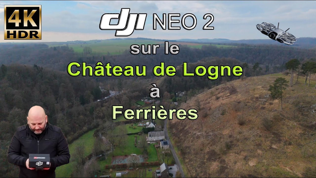 Dji Neo 2 sur le Château fort de Logne à Ferrières
