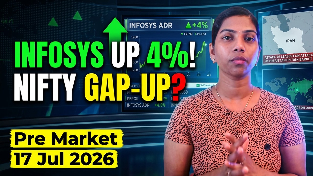 Infosys ADR Jumps 4%! Gift Nifty  Gap-Up? US Attacks Iran Again   Pre Market report & 17 July 2026