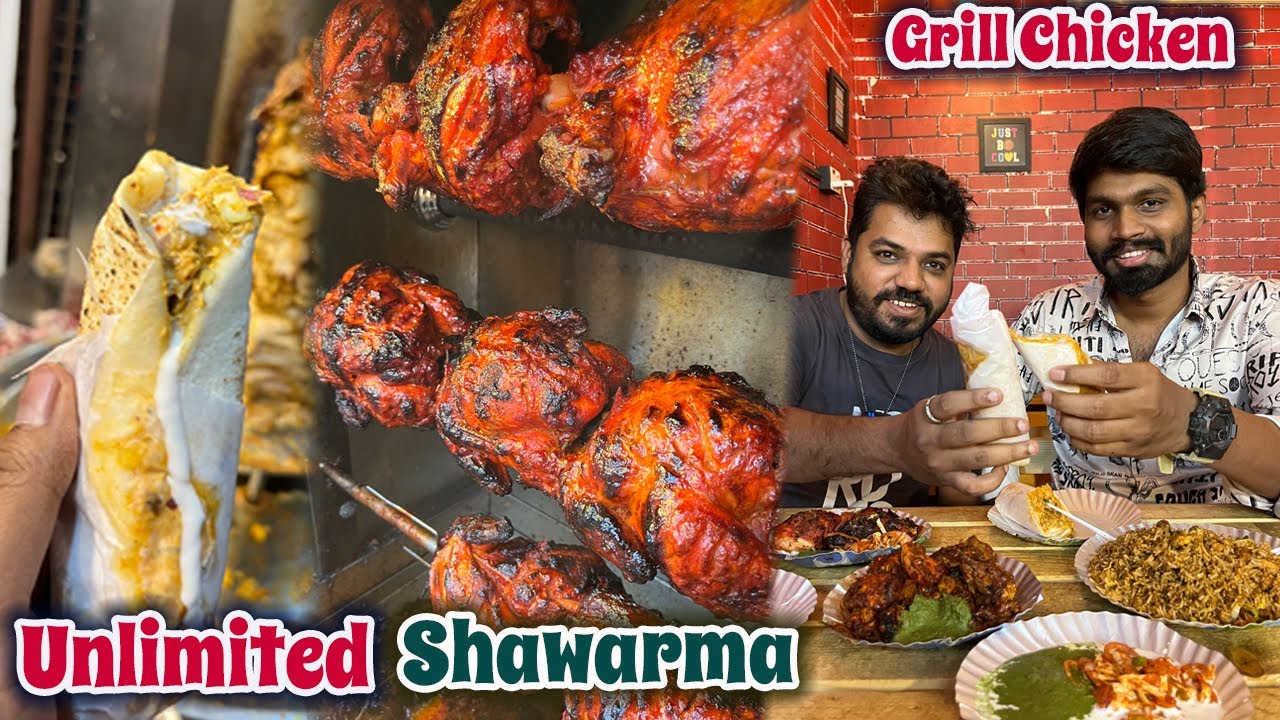 UNLIMITED chicken shawarma for 299₹ & Fry Grill Chicken at AMS Shawama & Grill