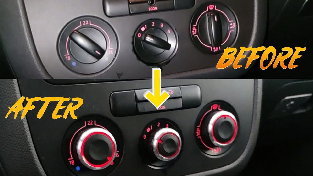 Replacing old Golf Mk5 AC air conditioning Knobs with new ones