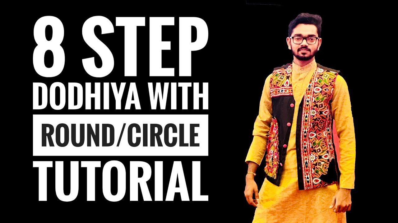 Learn 8 Step Garba Dodhiya | Round Dodhiya Tutorial | Easy Dodhiya for Beginners | Gujarati Garba