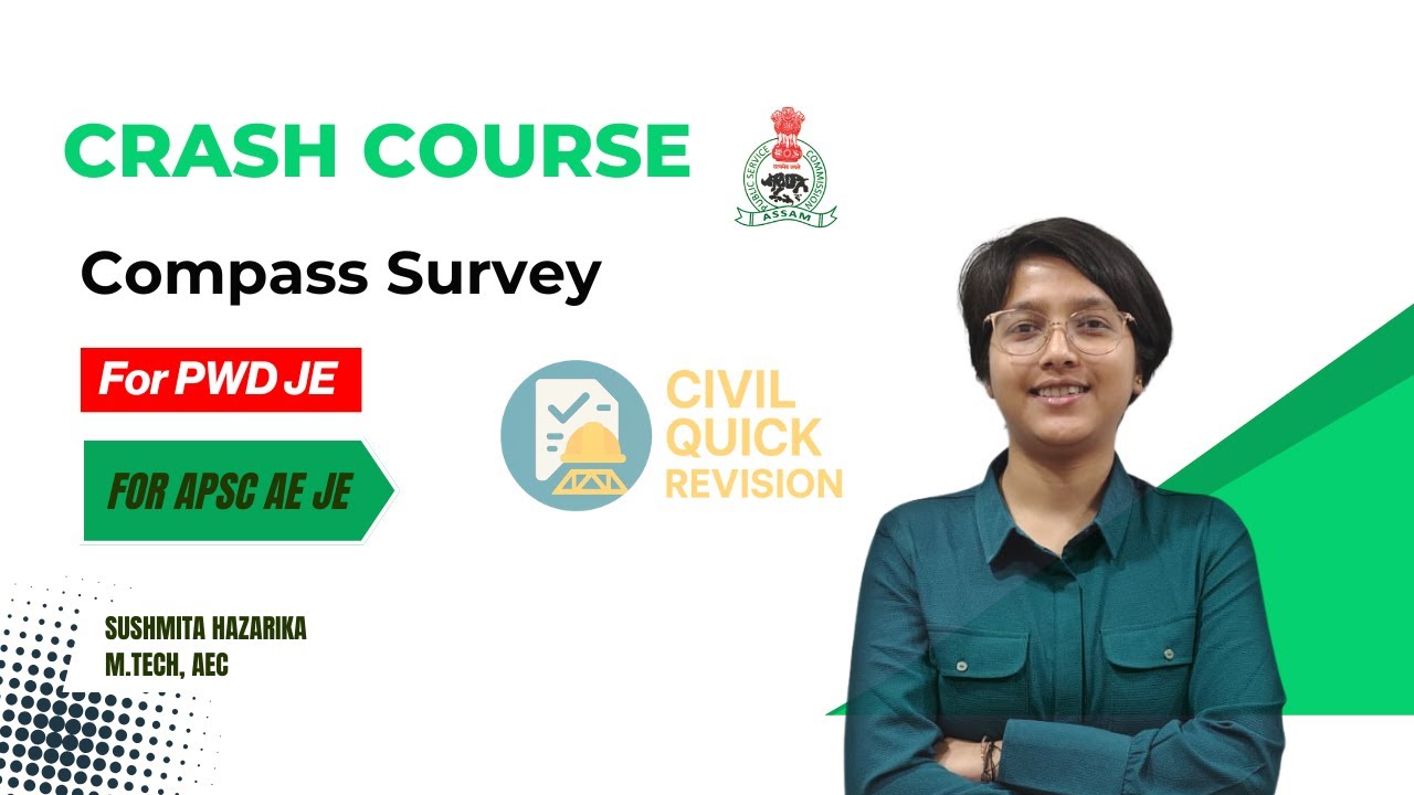 Important Questions on Compass Surveying for PWD JE 650 | Civil Engineering | APSC AE JE|