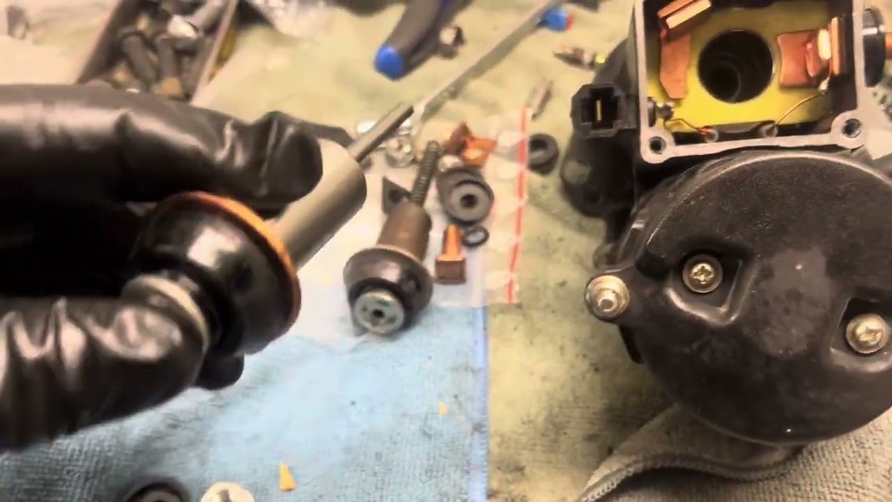 Harley FXR 1989 starter solenoid rebuild.
