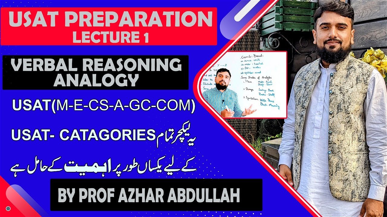 USAT Preparation Verbal Reasoning Analogy Lecture 1